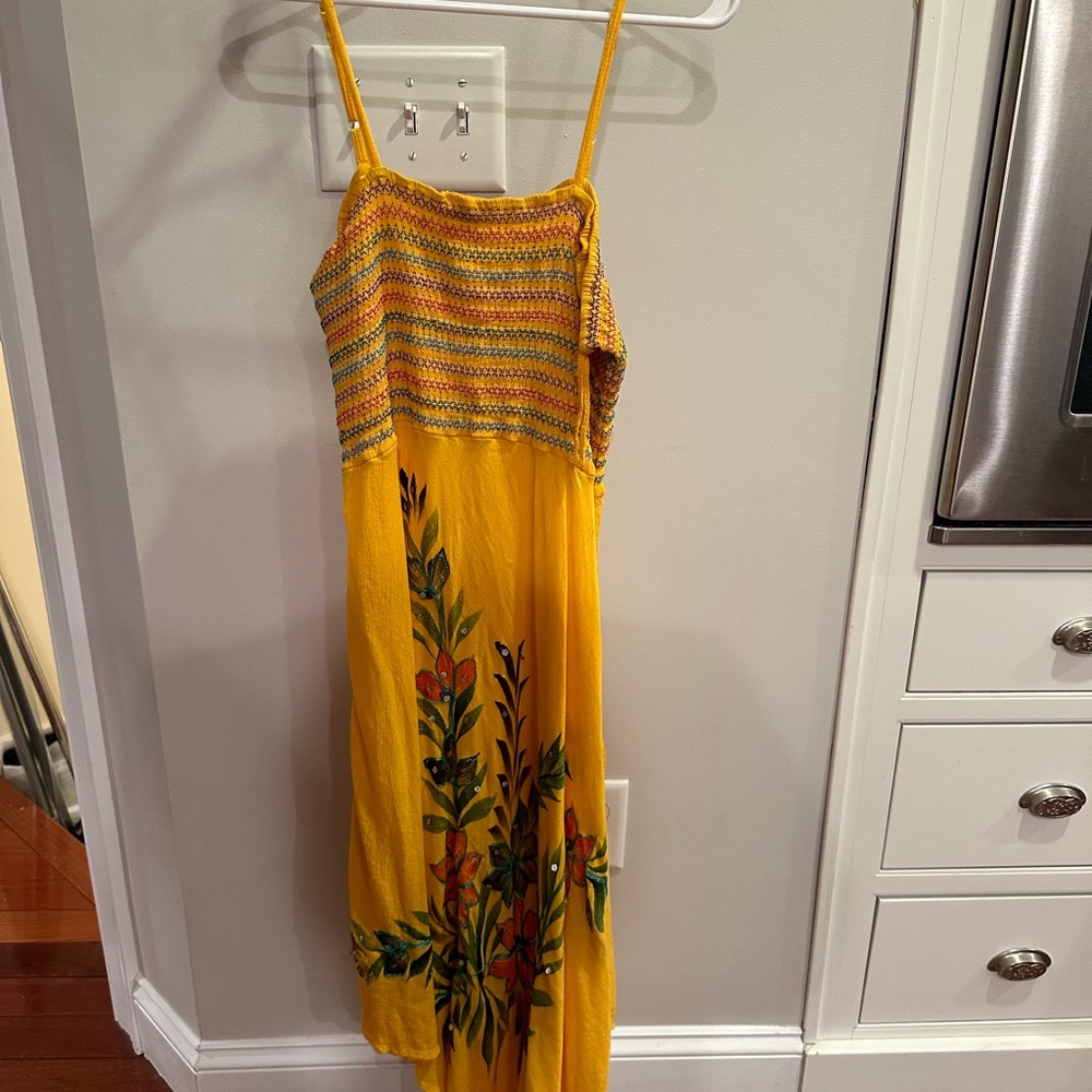 Yellow Floral Y2K Dress